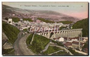 Old Postcard Tarare Vue Generale and Viaduct