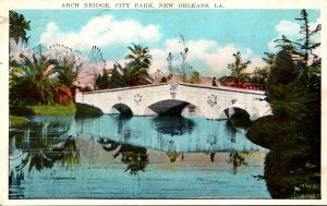 Louisiana New Orleans City Park Arch Bridge 1929