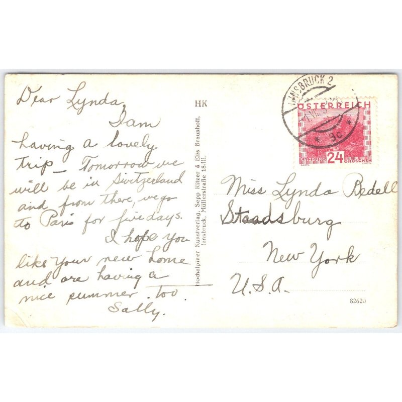 Postcard Innsbruck with Serles and Nockspitze Austria