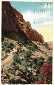 Vintage Postcard 1922 Fish Creek Hill Mountain Trail Hike Near Phoenix Arizona