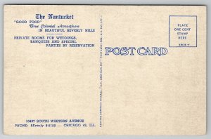 Chicago IL The Nantucket Good Food South Western Ave Postcard E27