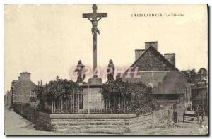 Old Postcard Chatelaudren Calvary