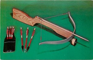 Postcard 1950s Crossbow Advertising Jayhawk Archery Interior OK24-521