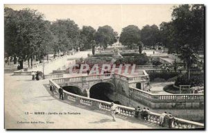 Old Postcard Nimes Fountain Gardens