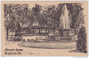 HIGHLANDS , Illinois , 50-60s ; Fountain Square