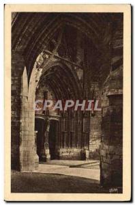 Old Postcard Villefranche De Rouergue The porch of Notre Dame & # 39eglise