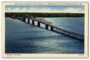 Aerial View Of Eggner's Ferry Bridge US Highway 68 Kentucky Lake KY Postcard