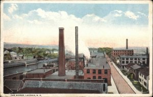 Laconia New Hampshire NH Car Works Factory Vintage Postcard