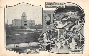 Denver Colorado Hoff-Schroeder Cafeteria and State Capitol Postcard JE359093