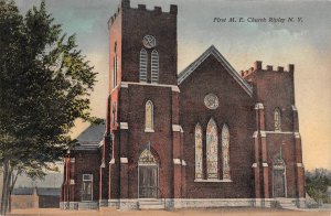 Ripley, NY New York  FIRST ME CHURCH Chautauqua County ca1910's Vintage Postcard