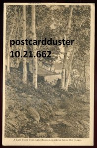h5066 - LAKE ROSSEAU Ontario Postcard 1918 Muskoka Lakeshore Trail