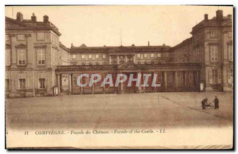 Old Postcard Compiegne Facade du Chateau