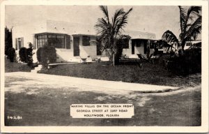 Postcard Marine Villas on Georgia Street at Surf Road in Hollywood, Florida