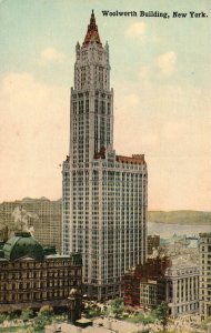 Vintage Postcard 1913 Woolworth Building New York City Brooklyn Post Card Pub.