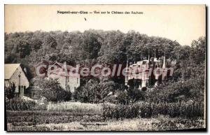 Old Postcard Nogent-sur-Oise View On The Chateau Des Rochers