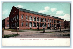 c1905 Barrack's War College United States Army Washington D.C. Vintage Postcard