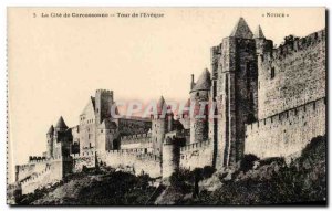 Carcassonne Old Postcard Tower & # 39eveque