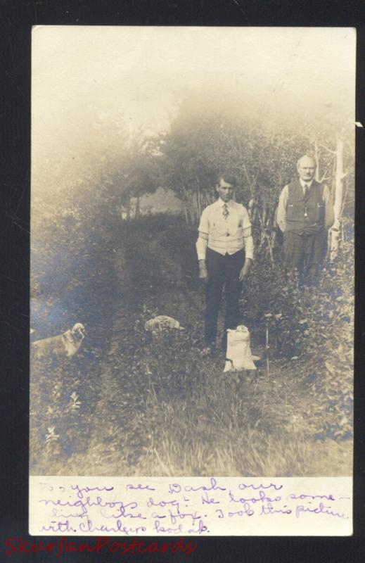 RPPC DONNYBROOK NORTH DAKOTA FARMING DOG VINTAGE REAL PHOTO POSTCARD N.D.