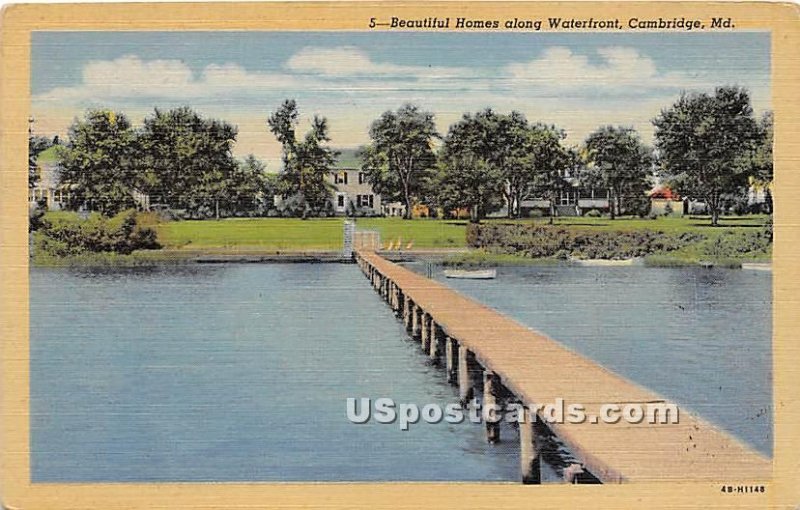 Homes Along Waterfront in Cambridge, Maryland