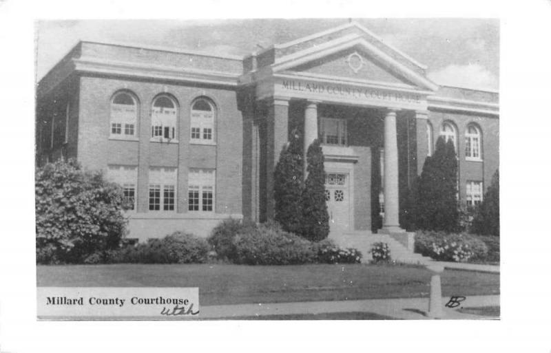 Fillmore Utah Millard Court House Real Photo Antique Postcard K55535