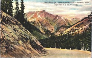 USA Monarch Pass Mountains Colorado Vintage Postcard 09.04