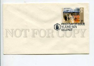 290844 UK 1971 Old First Day Cover w/ special cancellations Belfast paintings