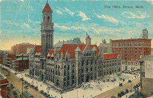 United States Post Office Detroit Michigan postcard 