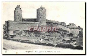 Old Postcard Fougeres Chateau General view of the west coast