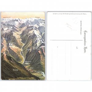 Postcard Oetz Valley Mountains Tyrol Austria Undivided Back