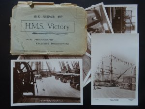 Naval Collection 6 x H.M.S. VICTORY Nelson's Flagship RP Postcard by W.& L.