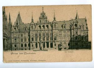 191583 GERMANY Gruss aus WIESBADEN Rathaus Vintage postcard