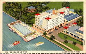 Florida Palm Beach Hotel Mayflower 1945 Curteich