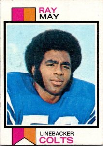 1973 Topps Football Card Ray May Baltimore Colts sk2442