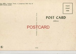 POST OFFICE - GRAHAM, TEXAS Little City of 8000 friendly people - Circa 1955