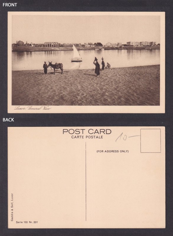 Vintage postcard EGYPT Luxor General View