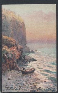 Devon Postcard - Clovelly, Gallant Rock - Artist H.B.Wimbush   RS11013