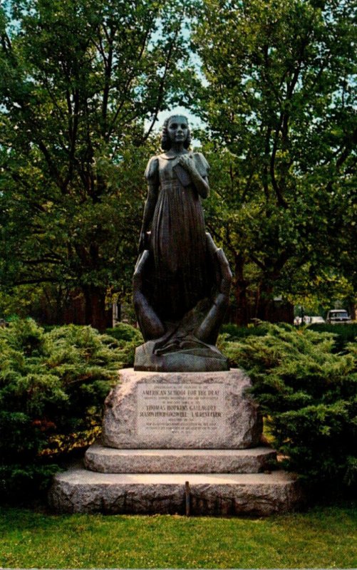 Connecticut Hartford American School For The Deaf Memorial To The Founders