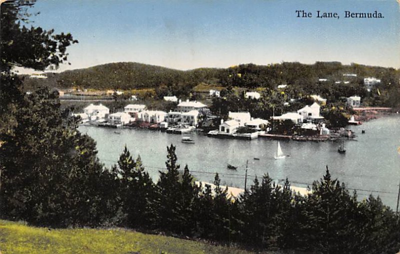 The Lane Bermuda Island stamp with writing on back 