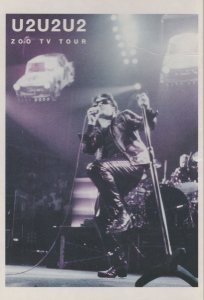 U2 Bono Live Stadium  Concert Zoo TV Tour Poster Postcard