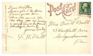 Postcard BRIDGE SCENE Perry New York NY AT8039