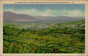 B579 United States Adams as seen from the Hairpin Turn Mohawk Trail linen 1937