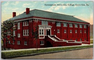 1914 Gymnasium Grove City College Pennsylvania Building Landmark Posted Postcard