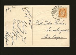 Postmarked 1912 Bergen Norway Virgin Mary & Jesus SB Embossed Postcard