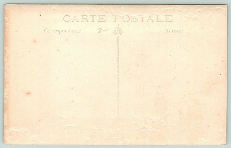 RPPC Lovely Lady~Bride in Wedding Gown~Kneels Over Chair w/Catholic Rosary~c1910