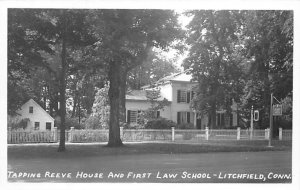 Tapping Reeve House And First Law School Real Photo Litchfield CT 