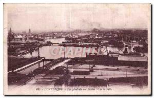 Old Postcard Dunkerque General view of Basin and the City