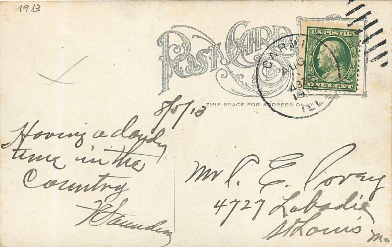 Postcard Illinois Carmil North Side Public School 1913 23-8347