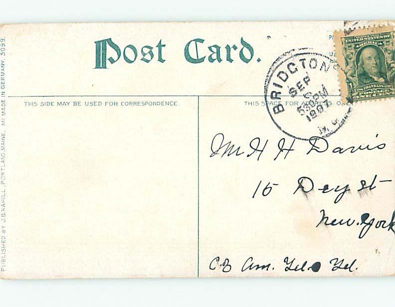 Divided-Back RUSTIC SCENE Bridgeton Maine ME hk4086