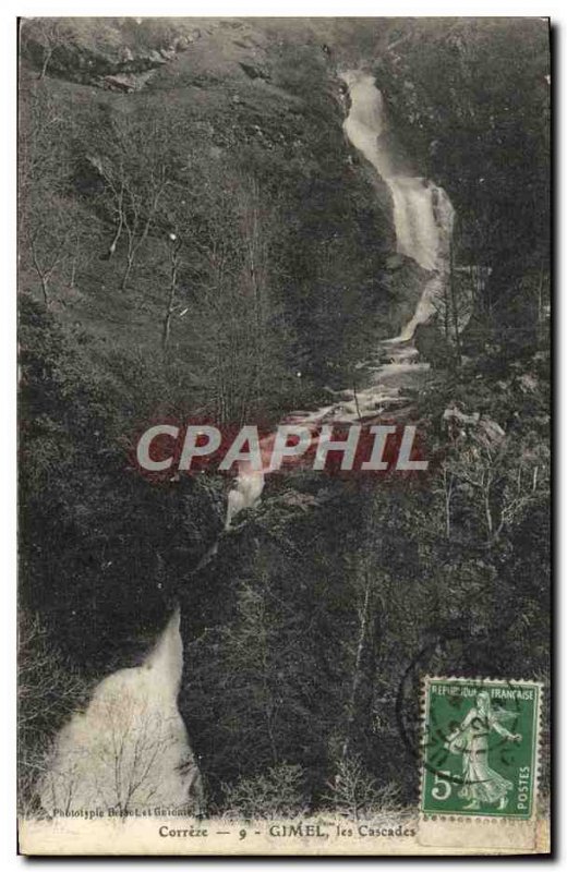 Old Postcard Gimel les Cascades