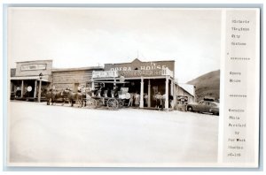 Virginia Montana MT Postcard Opera House Gale Saloon c1950's RPPC Photo